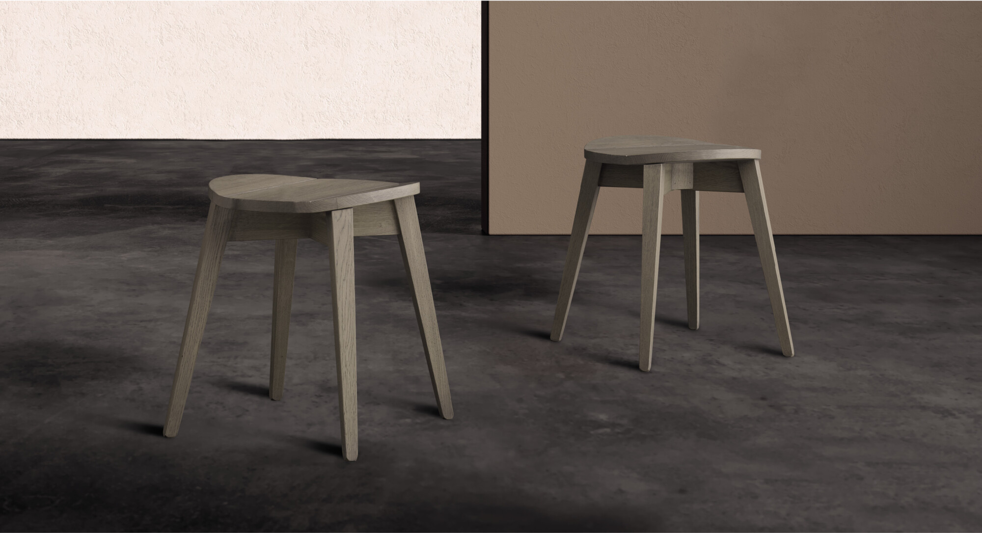 sgabello cut legno rovere massello seduta rotonda devina nais